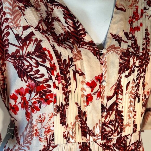 Chemieux SZ 10 Pink Floral Dress Boho Ranch Prairie Vintage Cottage - Picture 6 of 10